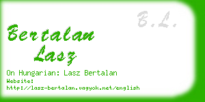 bertalan lasz business card